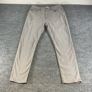 Flint and Tinder Tapered Pants Mens 34x30 Gray Stretch Cotton Casual Chinos